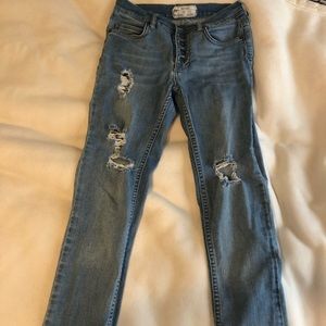 Ripped Free People jeans. Size 27
